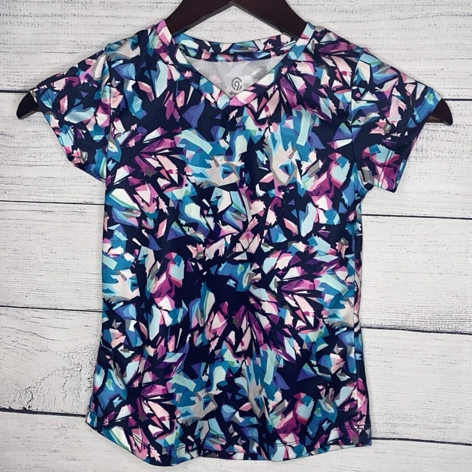 Champion C9 Girls Athletic Workout Shirt V-Neck Sz S 6-6x